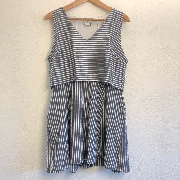 Paper Crane Dresses & Skirts - Paper Crane Blue & White Striped Dress